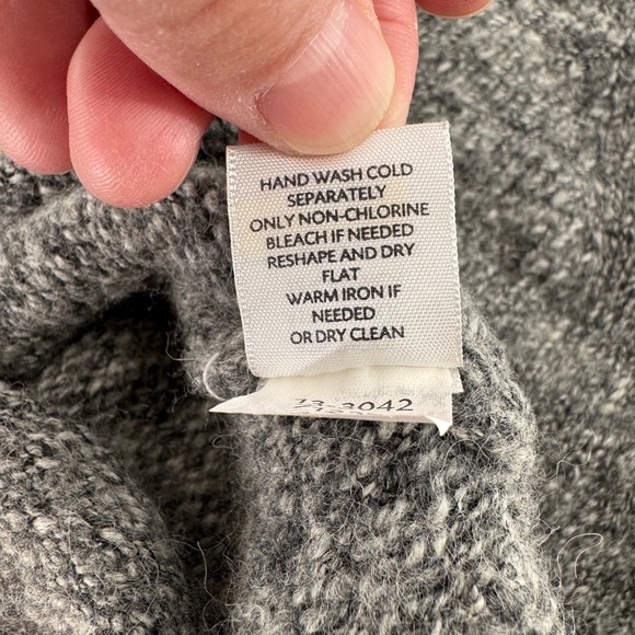 J Jill Wool Alpaca Blend Full Zip Vest Gray Small Quiet Luxury Cottage Cozy - Picture 8 of 8